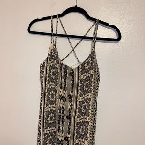 NEW - Boutique Black and Tan Maxi Dress